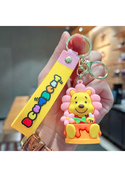 Banbo Winnie The Pooh Çiçek Toplama Çanta Anahtarlığı Dekorasyonu Küçük Hediye (Yurt Dışından)