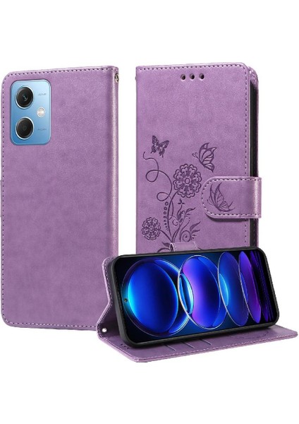Xiaomi Redmi Not 12 Için Flip Case 5g Çiçek Cardyuvaları Flip Deri (Yurt Dışından)