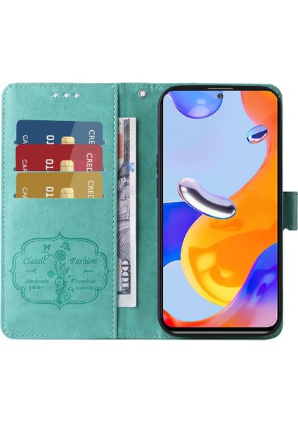 Xiaomi Redmi Not 11 Için Flip Case 4G/11S 4g Deri Çiçek Cardyuvaları Çevirin (Yurt Dışından)