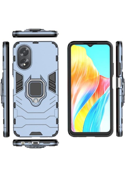 Oppo A38 4g Darbeye Dayanıklı Metal Halka Tutucu Için Halka Araç Montaj Kickstand Vaka (Yurt Dışından)