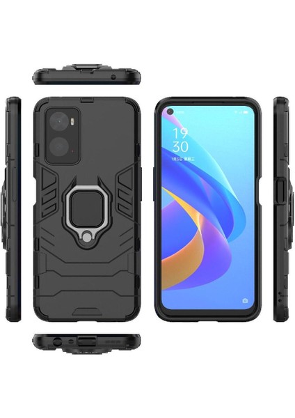 Oppo A96 4g Kickstand Darbeye Dayanıklı Metal Için Halka Araba Dağı Kickstand Vaka (Yurt Dışından)