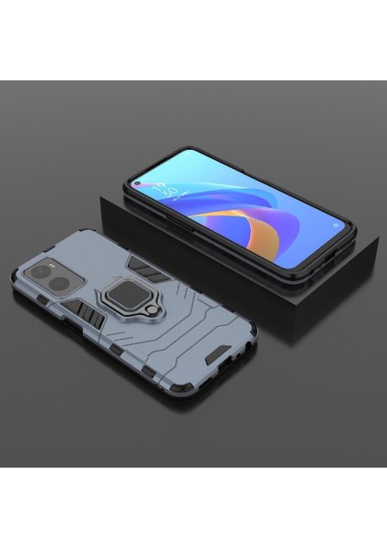 Oppo A96 4g Kickstand Darbeye Dayanıklı Metal Için Halka Araba Dağı Kickstand Vaka (Yurt Dışından)