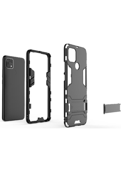 Oppo A35 Darbeye Askeri Sınıf Metal Için Halka Araba Dağı Kickstand Kılıf (Yurt Dışından)