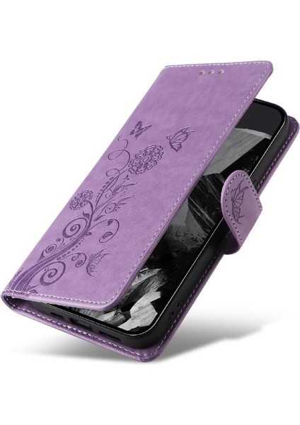 Google Piksel 9 Pro Xl Cardyuvaları Flip Çiçek Deri Için Flip Case (Yurt Dışından)