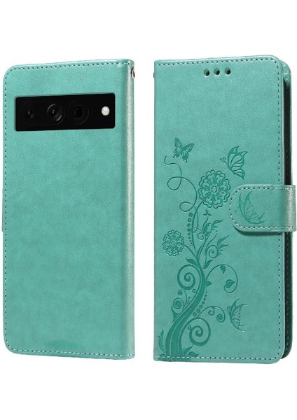 Google Piksel 7 Pro Kart Yuvaları Deri Flip Çiçek Için Flip Case (Yurt Dışından)