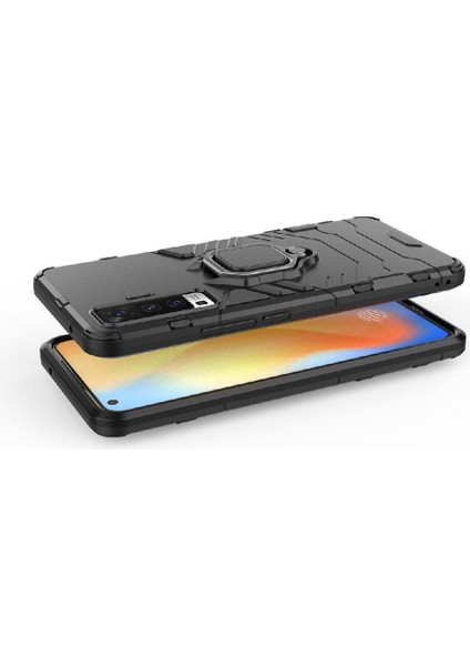 Vıvo X50 Kickstand Darbeye Dayanıklı Askeri Için Halka Araba Montaj Kickstand Durumda (Yurt Dışından)