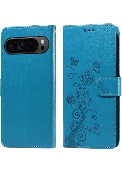 Google Piksel 9 Pro Xl Cardyuvaları Flip Çiçek Deri Için Flip Case (Yurt Dışından)