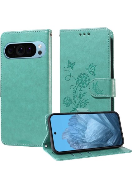 Google Piksel 9 Deri Çiçek Kart Yuvaları Flip Için Flip Case (Yurt Dışından) fırsatları