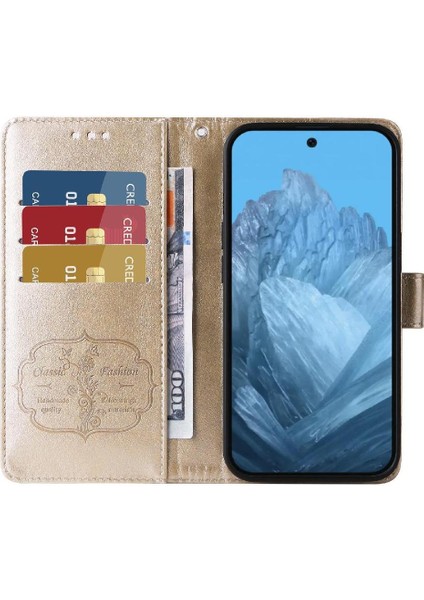 Google Piksel 9 Deri Çiçek Kart Yuvaları Flip Için Flip Case (Yurt Dışından) indirimleri