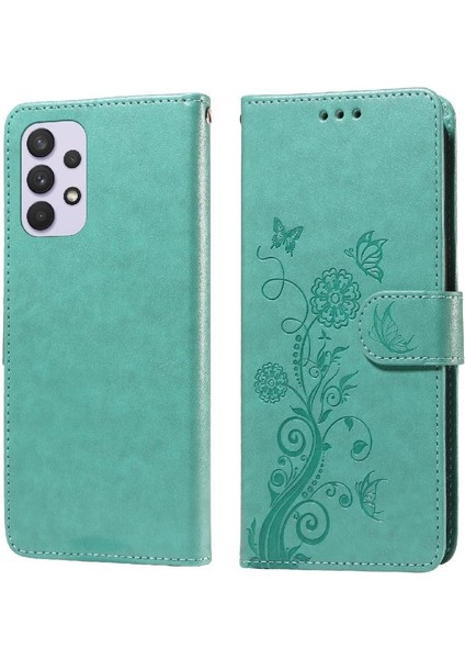Samsung Galaxy A32 5g Deri Flip Kart Yuvaları Çiçek Için Flip Case (Yurt Dışından) modelleri