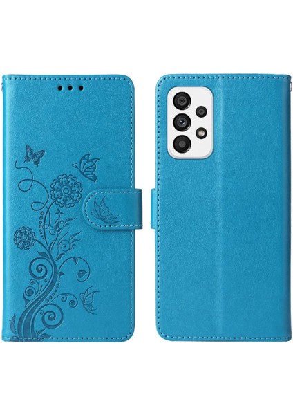 Samsung Galaxy A33 5g Deri Kart Yuvaları Için Flip Case Çiçek Flip (Yurt Dışından)