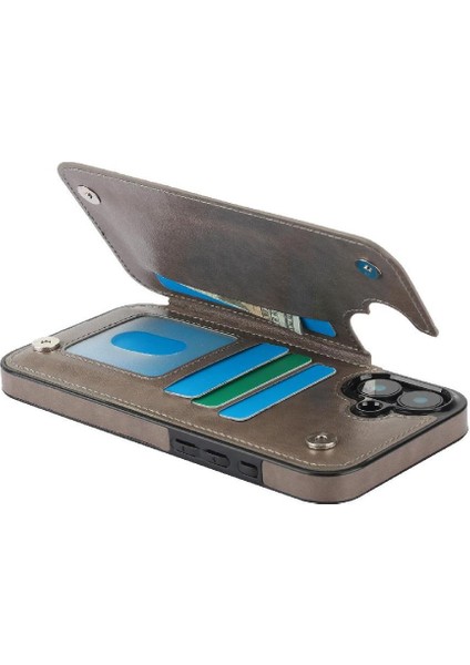 IPhone 16 Için Kart Tutucu Kılıf ile Cüzdan Çevirme Darbeye Dayanıklı Kabartmalı Çift (Yurt Dışından) fiyatları