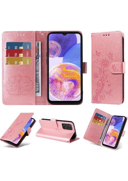 Samsung Galaxy A52S Çiçek Deri Kart Yuvaları Flip Case (Yurt Dışından)