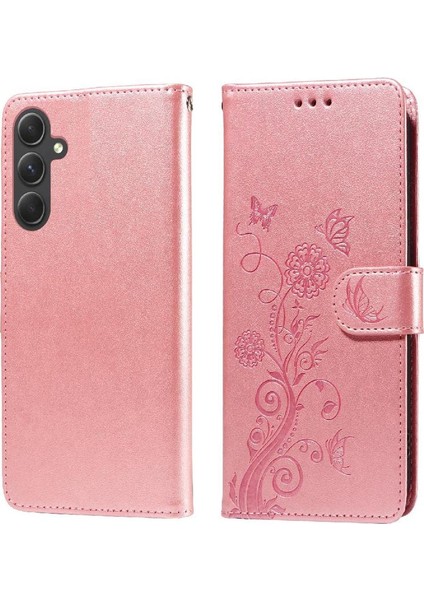 Samsung Galaxy A54 5g Deri Kart Yuvaları Için Flip Case Çiçek Flip (Yurt Dışından) modelleri