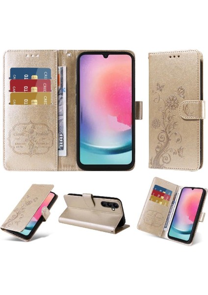 Samsung Galaxy A24 4g Cardyuvaları Çiçek Deri Flip Case (Yurt Dışından) indirimleri