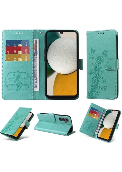Samsung Galaxy A34 5g Flip Deri Çiçek Kart Yuvaları Için Flip Case (Yurt Dışından) modelleri