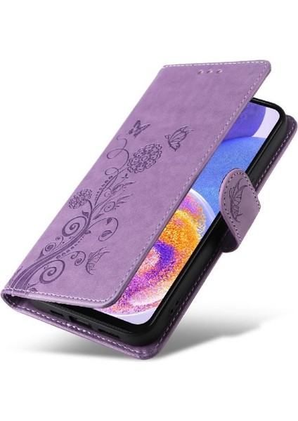 Samsung Galaxy A52S Çiçek Deri Kart Yuvaları Flip Case (Yurt Dışından)