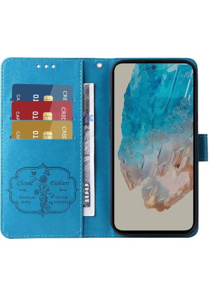 Samsung Galaxy M35 Çiçek Cardyuvaları Deri Flip Case Için Flip Case (Yurt Dışından)
