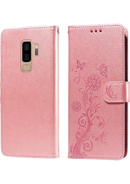 Samsung Galaxy S9 Artı Kart Yuvaları Flip Case Çiçek Deri (Yurt Dışından)
