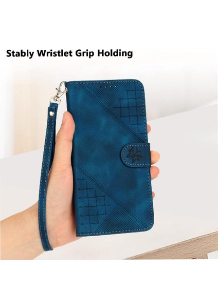 Ayrılabilir El Kayışı Kabartmalı Samsung Galaxy S7 Kenar Için Flip Case (Yurt Dışından)