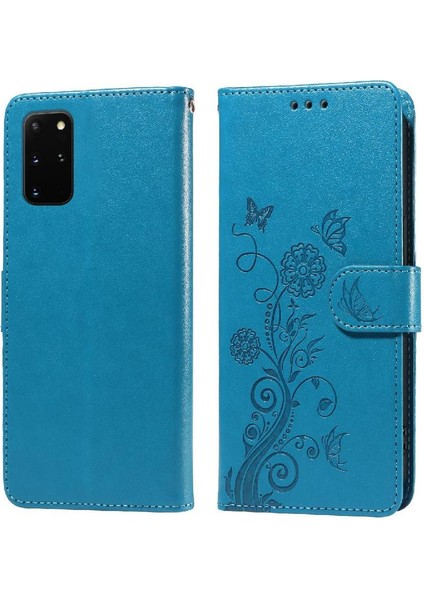 Samsung Galaxy S20 Artı Deri Çiçek Flip Kart Yuvaları Için Flip Case (Yurt Dışından)