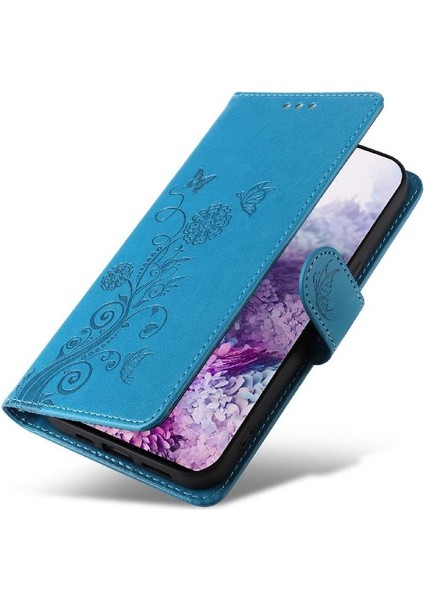 Samsung Galaxy S20 Artı Deri Çiçek Flip Kart Yuvaları Için Flip Case (Yurt Dışından)