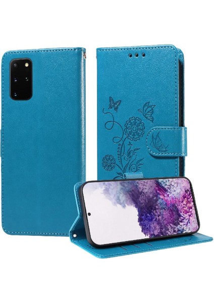 Samsung Galaxy S20 Artı Deri Çiçek Flip Kart Yuvaları Için Flip Case (Yurt Dışından)