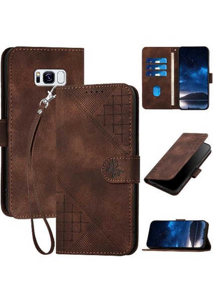 Samsung Galaxy S8 Artı Kabartmalı Kelebek Yüksek Kaliteli Telefon Için Flip Case (Yurt Dışından)