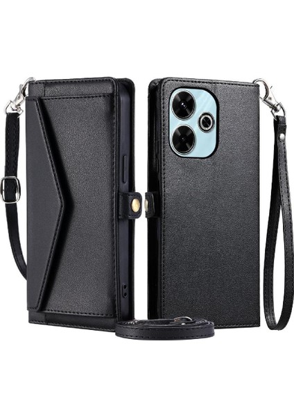 Cüzdan Crossbody Durumda Xiaomi Poco M6 4g Kart Tutucu Için Rfıd Engelleme (Yurt Dışından)