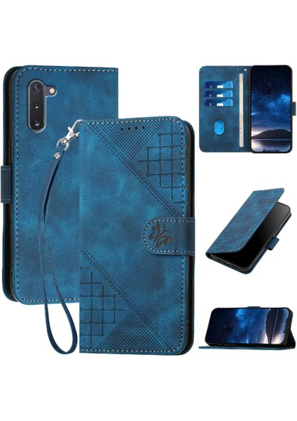 Samsung Galaxy Not 10 Için Flip Case Kabartmalı Kelebek Yüksek Kaliteli Telefon (Yurt Dışından)