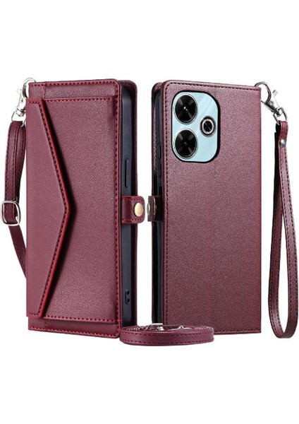 Cüzdan Crossbody Durumda Xiaomi Poco M6 4g Kart Tutucu Için Rfıd Engelleme (Yurt Dışından)