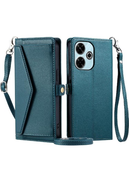 Cüzdan Crossbody Durumda Xiaomi Redmi Için 13 4g Rfıd Engelleme Fermuar Faturaları (Yurt Dışından)