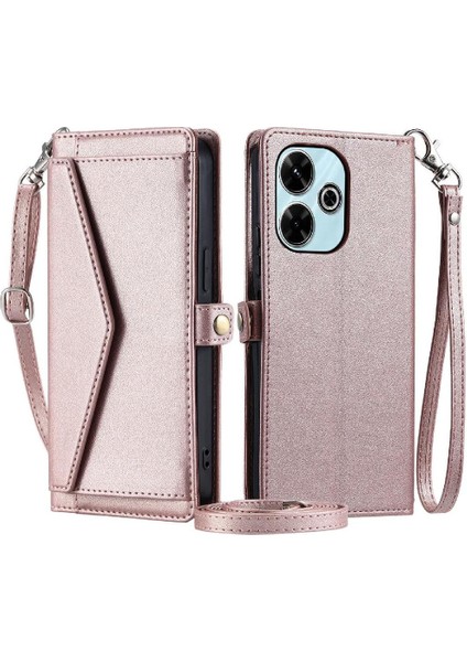 Cüzdan Crossbody Durumda Xiaomi Poco M6 4g Kart Tutucu Için Rfıd Engelleme (Yurt Dışından)