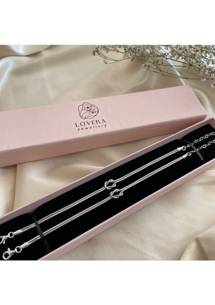 Düğüm Çift Bileklik - 925 Ayar Gümüş Bileklik modelleri