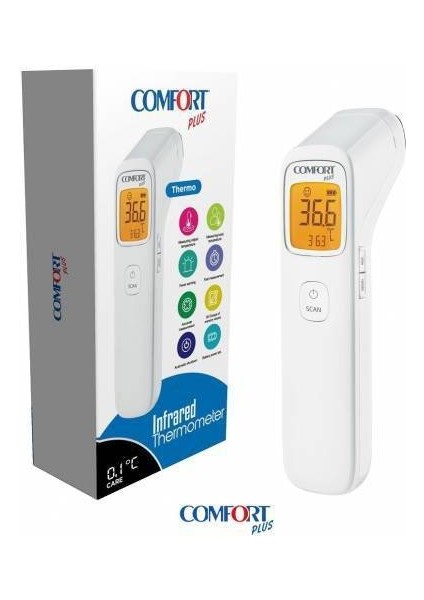 Plus Thermo Temassız Kızılötesi Profesyonel Ateş Ölçer Derece Termometre