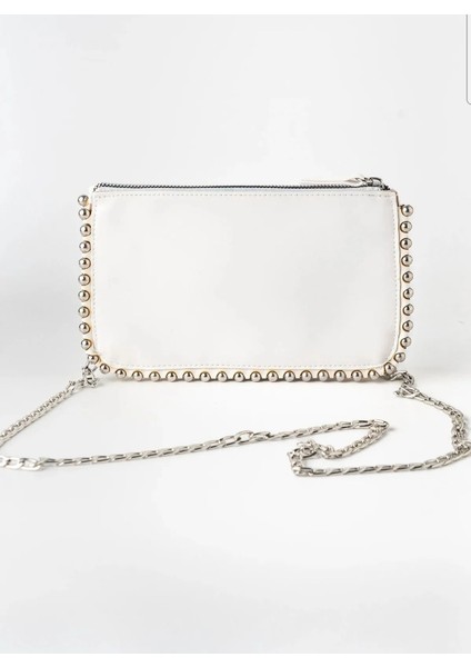 Zincir Kol Askılı Boncuk Detaylı Kadın El ve Omuz Çantası fiyatları