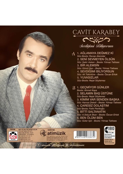 Cavit Karabey - Sevdiğimi Biliyorsun (Plak)