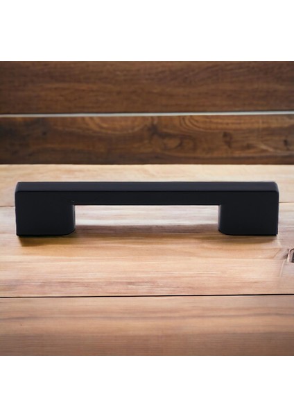 (Sert Plastik) Mobilya Mutfak Çekmece Dolabı Dolap Siyah Kulbu Kulpu Kulpları 10 Adet 96 mm modelleri