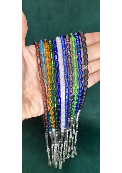 Cam Tesbih Seti 5 Adet Tek Tek Hediye Kutusunda T-447-2