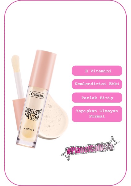 I Care A Lot Lip Oil - 01 Peach - Nemlendirici Dudak Yağı