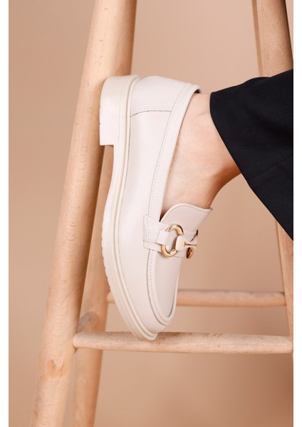 Tanta Bej Kadın Loafer Ayakkabı modelleri