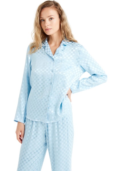 Kadın Pijama Takımı 60484 - Mavi