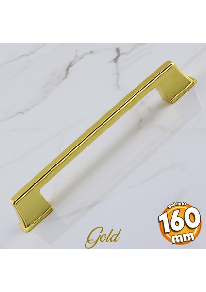 Cemre Altın Metal Kulp 160 mm -16 cm Mobilya Çekmece Mutfak Dolabı Dolap Kulpları Kulbu Kulpu Gold