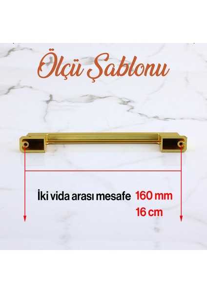 Cemre Altın Metal Kulp 160 mm -16 cm Mobilya Çekmece Mutfak Dolabı Dolap Kulpları Kulbu Kulpu Gold