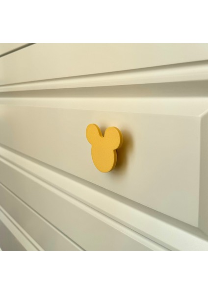 sarı Mouse Dolap Kulpu - Çocuk Odası, Mutfak ve Banyo Için Modern, Şık ve Dayanıklı Mobilya Kulp, Dh