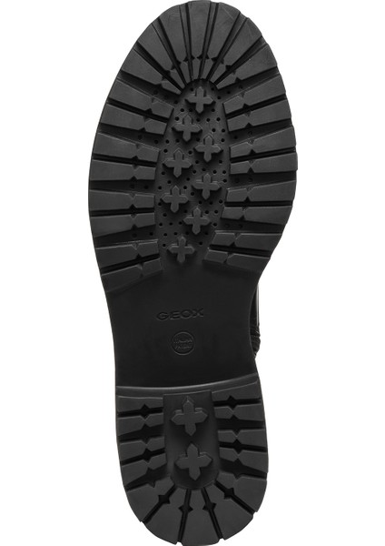 Kadın Siyah Iridea Bağcıklı Deri Postal Bot D46HRB00043C9999