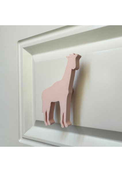 pembe Zürafa Dolap Kulpu - Çocuk Odası, Mutfak ve Banyo Için Modern, Şık ve Dayanıklı Mobilya Kulp