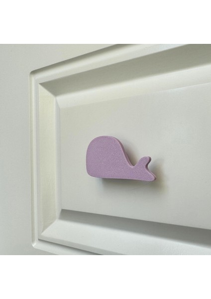 mor Balina Dolap Kulpu - Çocuk Odası, Mutfak ve Banyo Için Modern, Şık ve Dayanıklı Mobilya Kulp, Dh