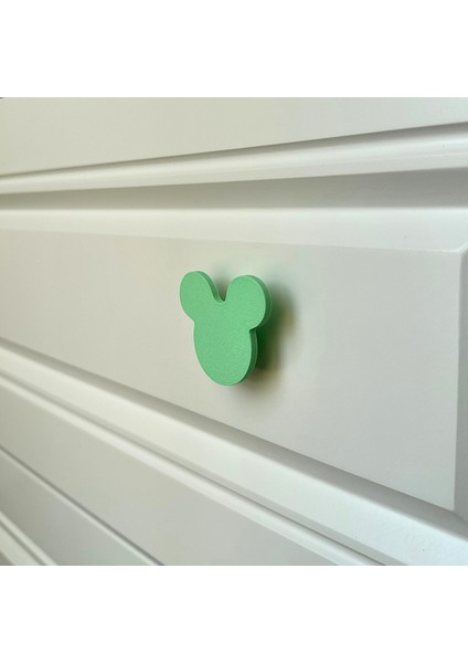 yeşil Mouse Dolap Kulpu- Çocuk Odası, Mutfak ve Banyo Için Modern, Şık ve Dayanıklı Mobilya Kulp, Dh