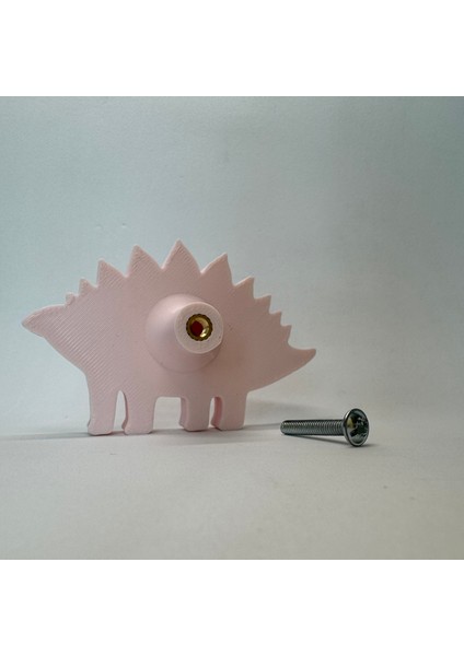 pembe Dino 5 Dolap Kulpu-Çocuk Odası, Mutfak ve Banyo Için Modern, Sevimli ve Dayanıklı Mobilya Kulp
